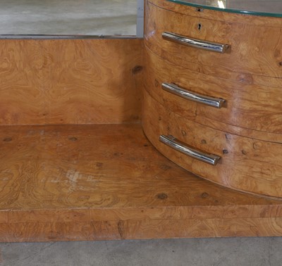 Lot 46 - An Art Deco ash and walnut dressing table