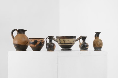 Lot 90 - A group of six small classical pottery vessels