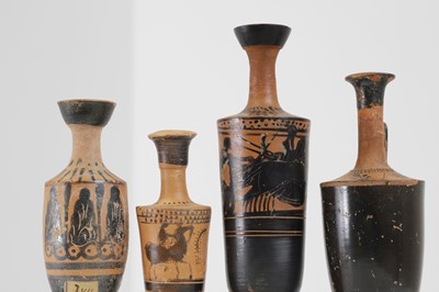 Lot 92 - A group of four Attic pottery lekythoi