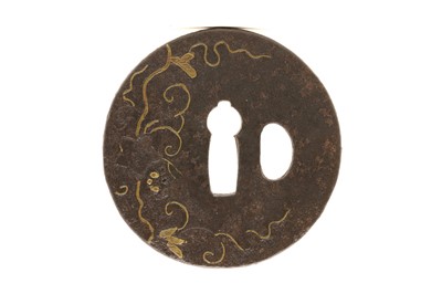 Lot 132 - A Japanese Heianjo School iron tsuba