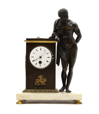 Lot 174 - A French Empire bronze timepiece