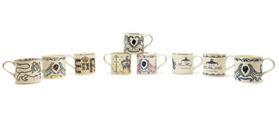 Lot 141 - A collection of Wedgwood pottery mugs