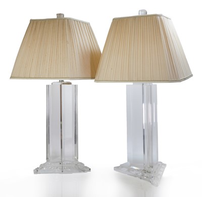 Lot 201 - A pair of 'Trisymetric' table lamps