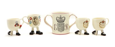 Lot 142 - A group of Carlton ware commemorative walking mugs