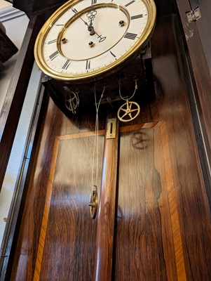 Lot 213 - A rosewood Vienna regulator wall clock