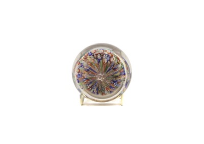 Lot 279 - A Baccarat close-packed millefiori glass paperweight