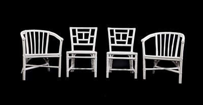 Lot 344 - A set of eight painted bamboo chairs