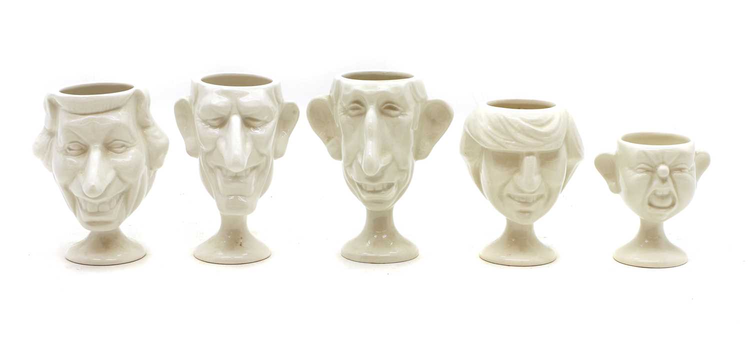 Lot 120 - A group Luck & Flaw Spitting Image pottery egg cups