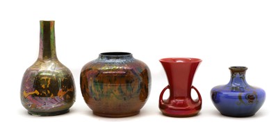 Lot 124 - A group of four Pilkington Royal Lancastrian lusterware vases