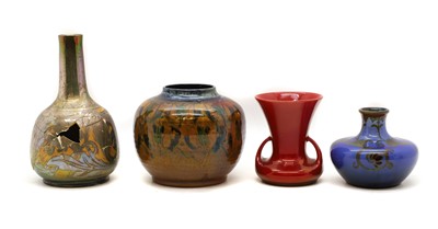 Lot 124 - A group of four Pilkington Royal Lancastrian lusterware vases
