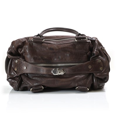 Lot 594 - A Balenciaga brown whistle shoulder bag