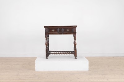 Lot 197 - A Charles II oak side table