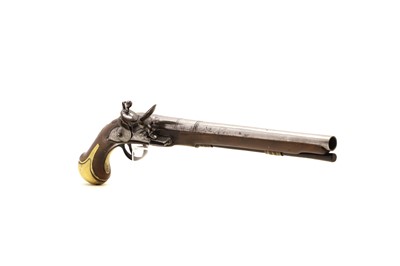 Lot 81 - A flintlock holster pistol