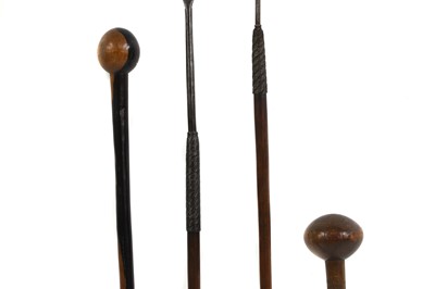 Lot 129 - Two Zulu spears