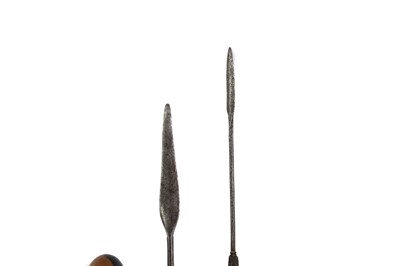 Lot 129 - Two Zulu spears