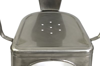 Lot 563 - A set of six metal cafe chairs