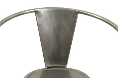 Lot 563 - A set of six metal cafe chairs