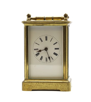 Lot 291 - A brass cased carriage clock