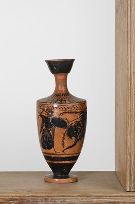 Lot 99 - An Attic black-figured lekythos attributed to the Class of Athens 581