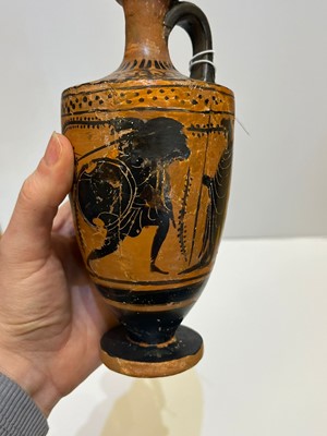 Lot 99 - An Attic black-figured lekythos attributed to the Class of Athens 581