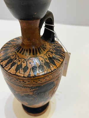 Lot 99 - An Attic black-figured lekythos attributed to the Class of Athens 581