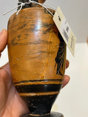 Lot 99 - An Attic black-figured lekythos attributed to the Class of Athens 581