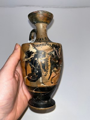 Lot 94 - An Attic black-figured lekythos attributed to the Class of Athens 581