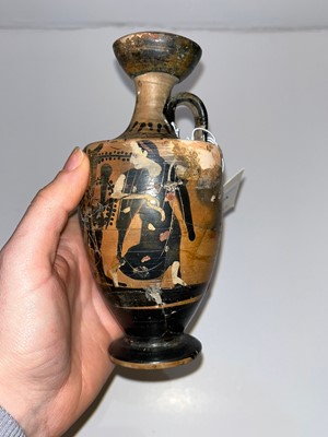 Lot 94 - An Attic black-figured lekythos attributed to the Class of Athens 581