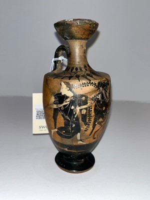 Lot 94 - An Attic black-figured lekythos attributed to the Class of Athens 581