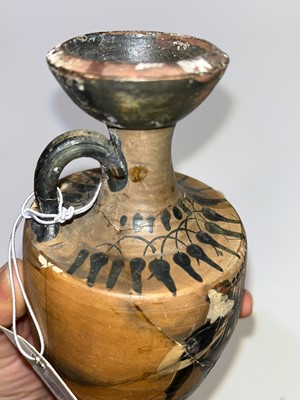 Lot 94 - An Attic black-figured lekythos attributed to the Class of Athens 581