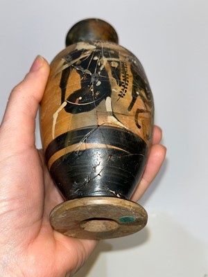Lot 94 - An Attic black-figured lekythos attributed to the Class of Athens 581