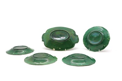Lot 219 - A group of Victorian earthenware cabbage plates