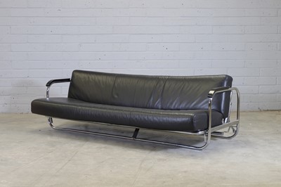 Lot 213 - A Finnish 'AA1' chrome and leather daybed
