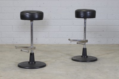 Lot 375 - A pair of 'No 1' bar stools