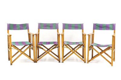 Lot 324 - A set of four Wimbledon beech director's chairs