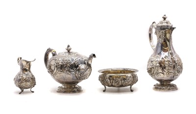 Lot 49 - A Victorian four piece silver tea service