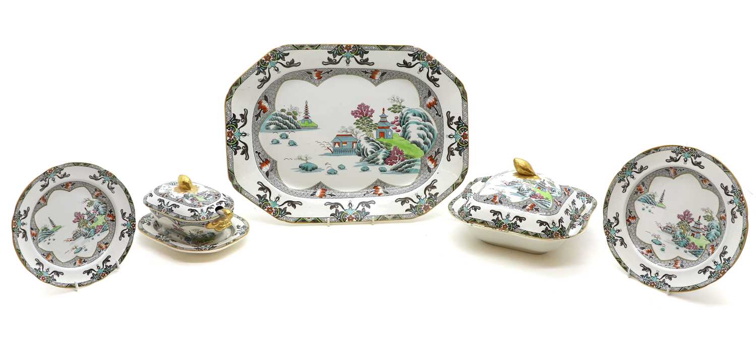 Lot 252 - A Spode Copeland 'Landscape' pattern dinner service
