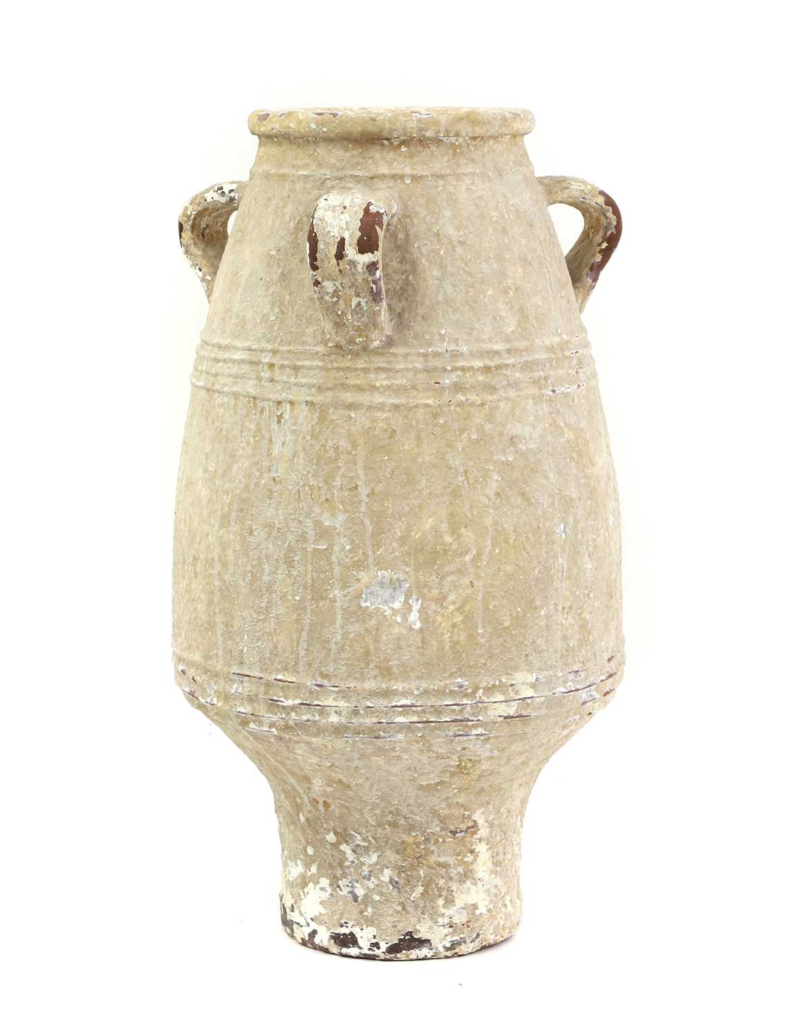 Lot 242 - A large glazed terracotta amphora