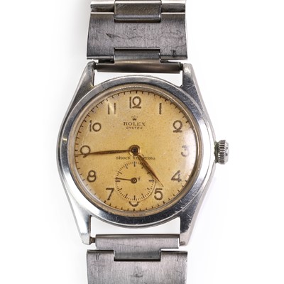 Lot 318 - A gentlemen's stainless steel Rolex oyster mechanical watch, c.1946