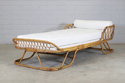 Lot 260 - An Italian bamboo and rattan daybed