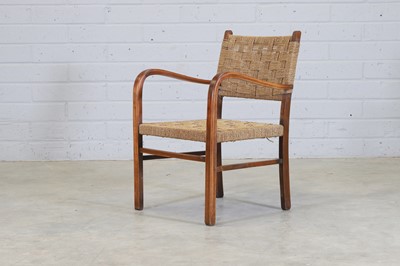 Lot 218 - A Swedish stained beech bentwood armchair