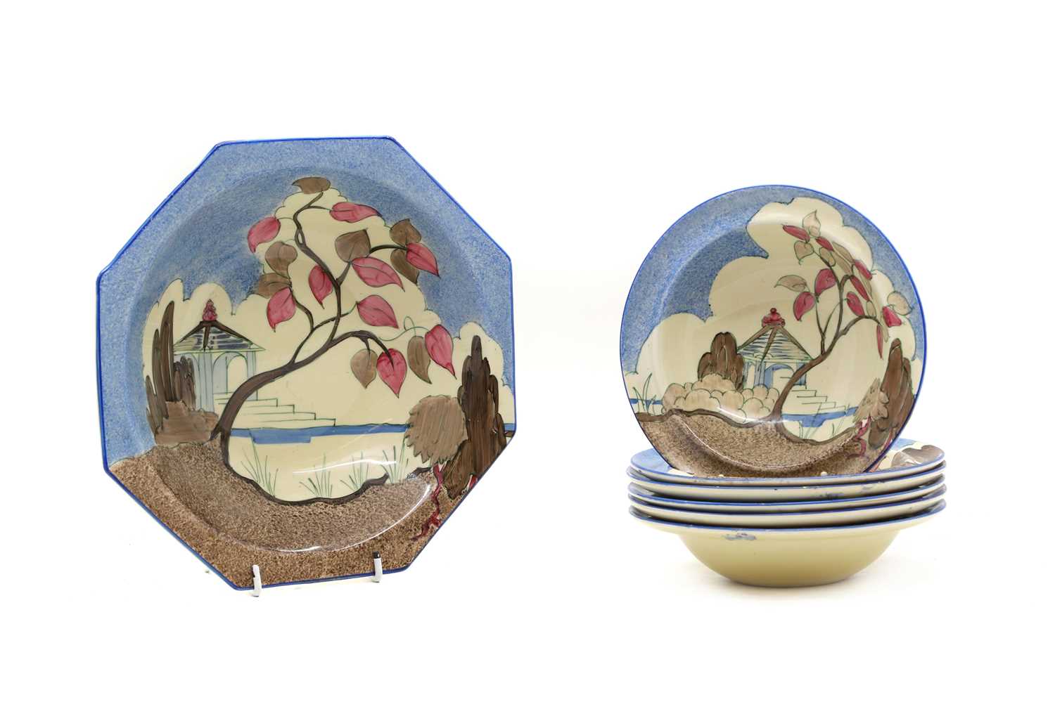Lot 226 - A collection of Clarice Cliff 'Blue Japan' pottery