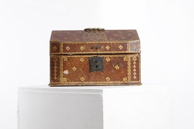 Lot 424 - A canteen of gilt copper flatware