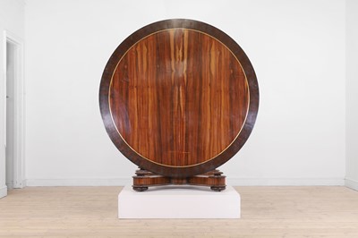 Lot 547 - A Gonçalo alves, mahogany and palmwood centre table