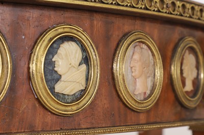 Lot A pair of Louis XVI mahogany and ormolu pier tables