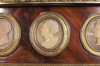 Lot A pair of Louis XVI mahogany and ormolu pier tables