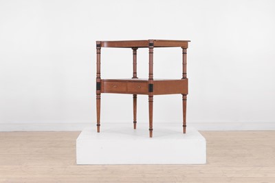 Lot 554 - A pair of simulated bird's-eye maple bedside tables