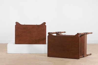 Lot 554 - A pair of simulated bird's-eye maple bedside tables
