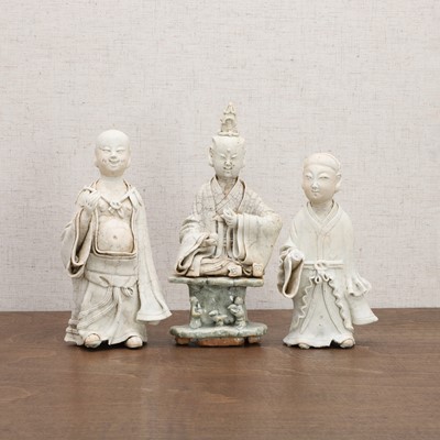 Lot 14 - Three Chinese Hutian ware figures