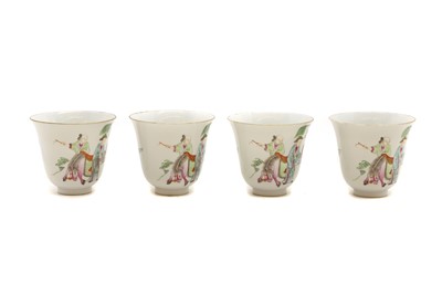 Lot 181 - A collection of four Chinese famille rose cups